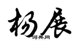 胡問遂楊展行書個性簽名怎么寫