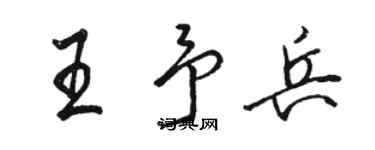 駱恆光王予兵行書個性簽名怎么寫