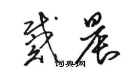 駱恆光戴晨草書個性簽名怎么寫