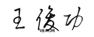 駱恆光王俊功草書個性簽名怎么寫