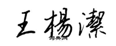 王正良王楊潔行書個性簽名怎么寫