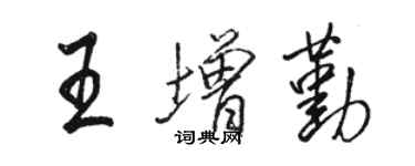 駱恆光王增勤行書個性簽名怎么寫