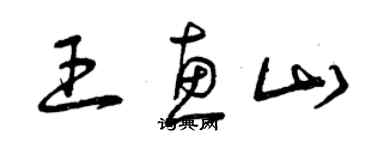 曾慶福王惠山草書個性簽名怎么寫