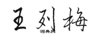 駱恆光王列梅行書個性簽名怎么寫