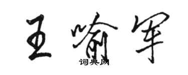 駱恆光王喻軍行書個性簽名怎么寫