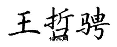 丁謙王哲騁楷書個性簽名怎么寫