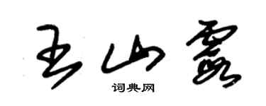 朱錫榮王山霞草書個性簽名怎么寫