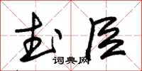 朱錫榮武臣草書怎么寫