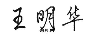 駱恆光王明華行書個性簽名怎么寫