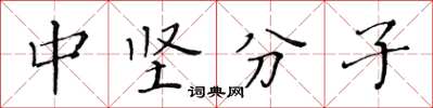 黃華生中堅分子楷書怎么寫