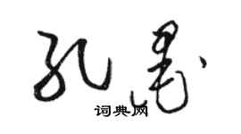 駱恆光孔墨草書個性簽名怎么寫