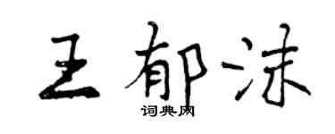 曾慶福王郁沫行書個性簽名怎么寫