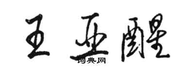 駱恆光王亞醒行書個性簽名怎么寫