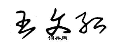 朱錫榮王文紅草書個性簽名怎么寫