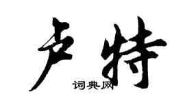 胡問遂盧特行書個性簽名怎么寫