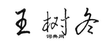 駱恆光王樹冬行書個性簽名怎么寫