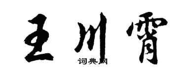 胡問遂王川霄行書個性簽名怎么寫