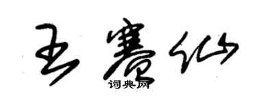 朱錫榮王賽仙草書個性簽名怎么寫