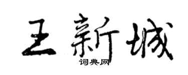 曾慶福王新城行書個性簽名怎么寫
