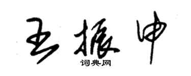 朱錫榮王振申草書個性簽名怎么寫