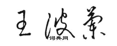 駱恆光王波蘭草書個性簽名怎么寫