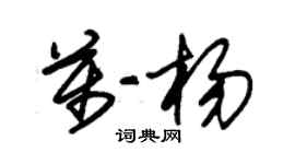 朱錫榮萬楊草書個性簽名怎么寫