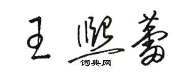 駱恆光王熙蕾草書個性簽名怎么寫