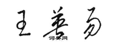 駱恆光王英易草書個性簽名怎么寫