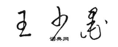 駱恆光王少墨草書個性簽名怎么寫