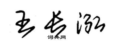 朱錫榮王長泓草書個性簽名怎么寫