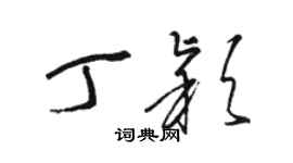 駱恆光丁穎草書個性簽名怎么寫