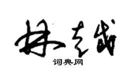 朱錫榮林越草書個性簽名怎么寫