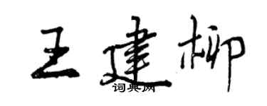 曾慶福王建柳行書個性簽名怎么寫