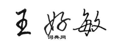 駱恆光王好敏行書個性簽名怎么寫