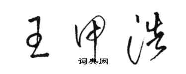 駱恆光王甲浩草書個性簽名怎么寫