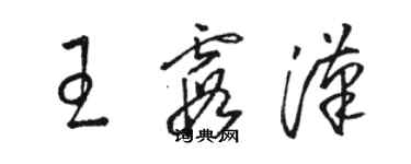 駱恆光王霞漢草書個性簽名怎么寫