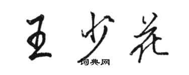 駱恆光王少花行書個性簽名怎么寫