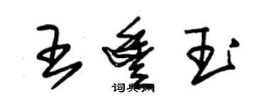 朱錫榮王豐玉草書個性簽名怎么寫