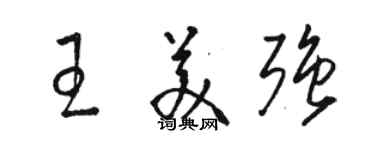 駱恆光王美強草書個性簽名怎么寫