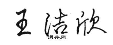 駱恆光王潔欣行書個性簽名怎么寫