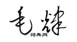 駱恆光毛輝草書個性簽名怎么寫