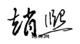 駱恆光趙熙草書個性簽名怎么寫
