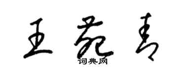 梁錦英王苑青草書個性簽名怎么寫