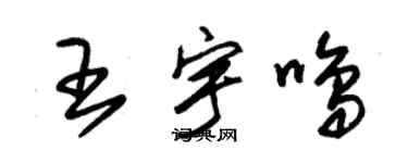 朱錫榮王宇鳴草書個性簽名怎么寫