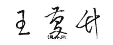 駱恆光王慶竹草書個性簽名怎么寫