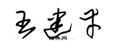 朱錫榮王建幸草書個性簽名怎么寫