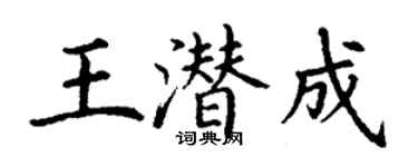 丁謙王潛成楷書個性簽名怎么寫