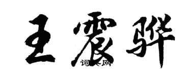 胡問遂王震驊行書個性簽名怎么寫