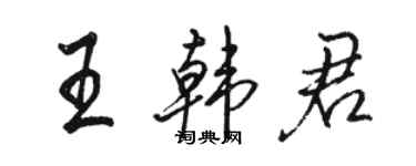 駱恆光王韓君行書個性簽名怎么寫