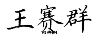 丁謙王賽群楷書個性簽名怎么寫
